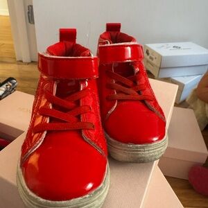 Vibrant Red Kids' Sneakers